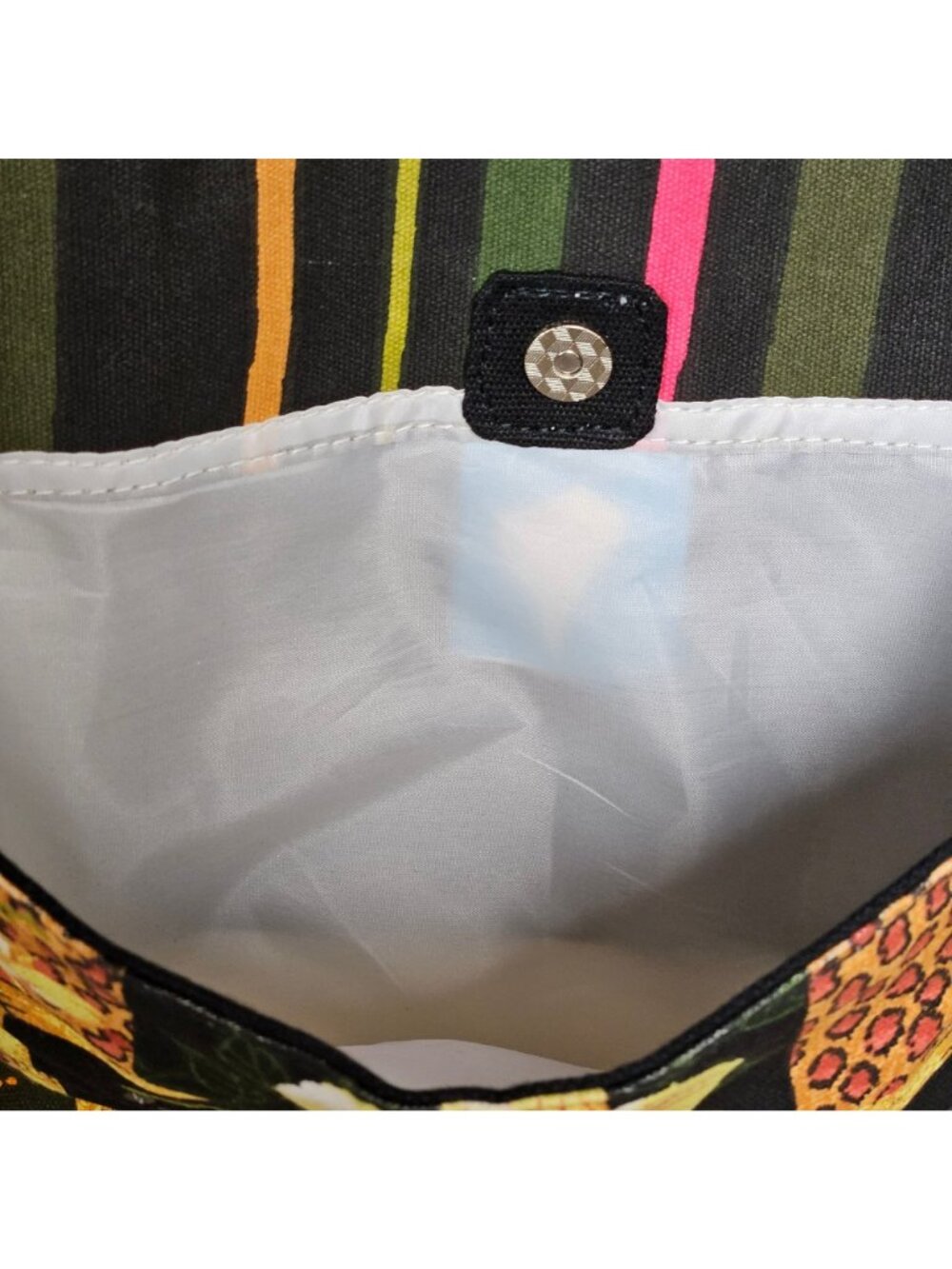 Sandy Clough Floral Shoulder Bag Adjustable Strap Zipper Closure Tropical NWT - Picture 6 of 10